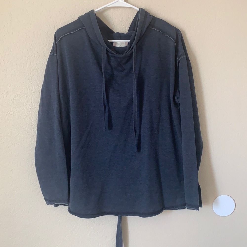 Blue Back Tie Hooded Sweatshirt: Altar’D State